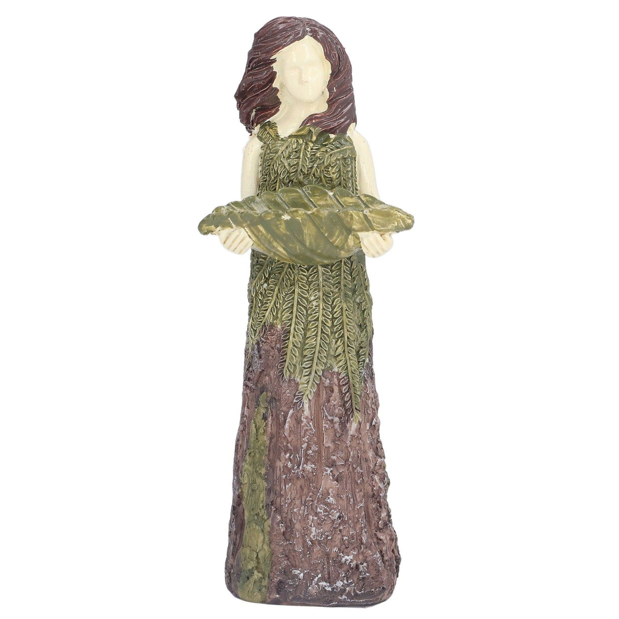 Fairy Statue Bird Feeder Resin Attractive Beautiful Goddess Statuary Bird Feeder for Outdoor Gardens