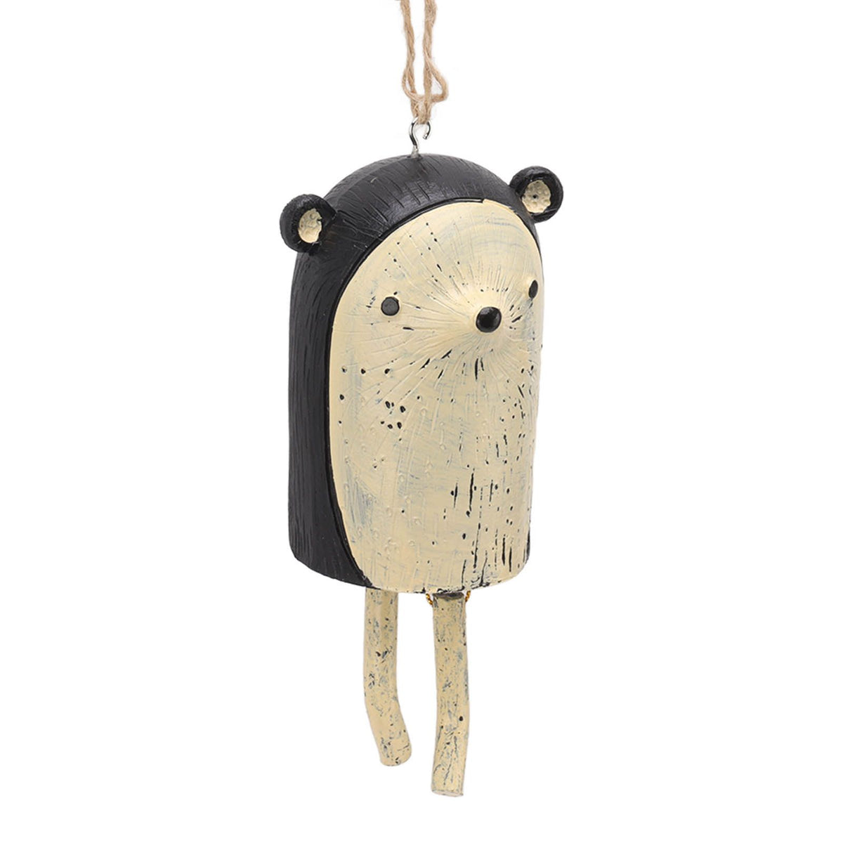 Rustic Hanging Animal Wind Chimes Resin Hand Made Natural Garden Decoration for Gardens Backyards Trees Yards E Hedgehog