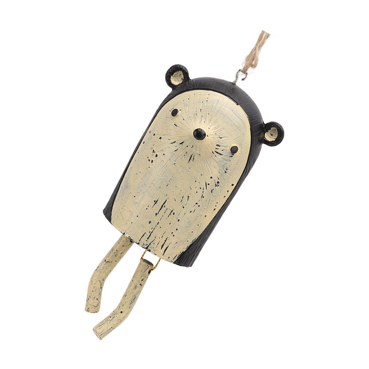 Rustic Hanging Animal Wind Chimes Resin Hand Made Natural Garden Decoration for Gardens Backyards Trees Yards E Hedgehog