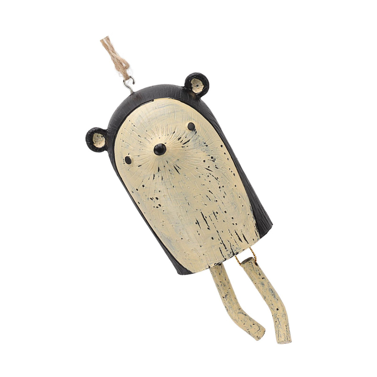 Rustic Hanging Animal Wind Chimes Resin Hand Made Natural Garden Decoration for Gardens Backyards Trees Yards E Hedgehog