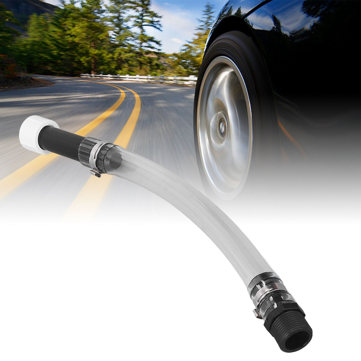 Racing Fuel Jug Hose 3/4in Male Thread PVC Flexible Racing Fuel Jug Replacement Upgrade Hose