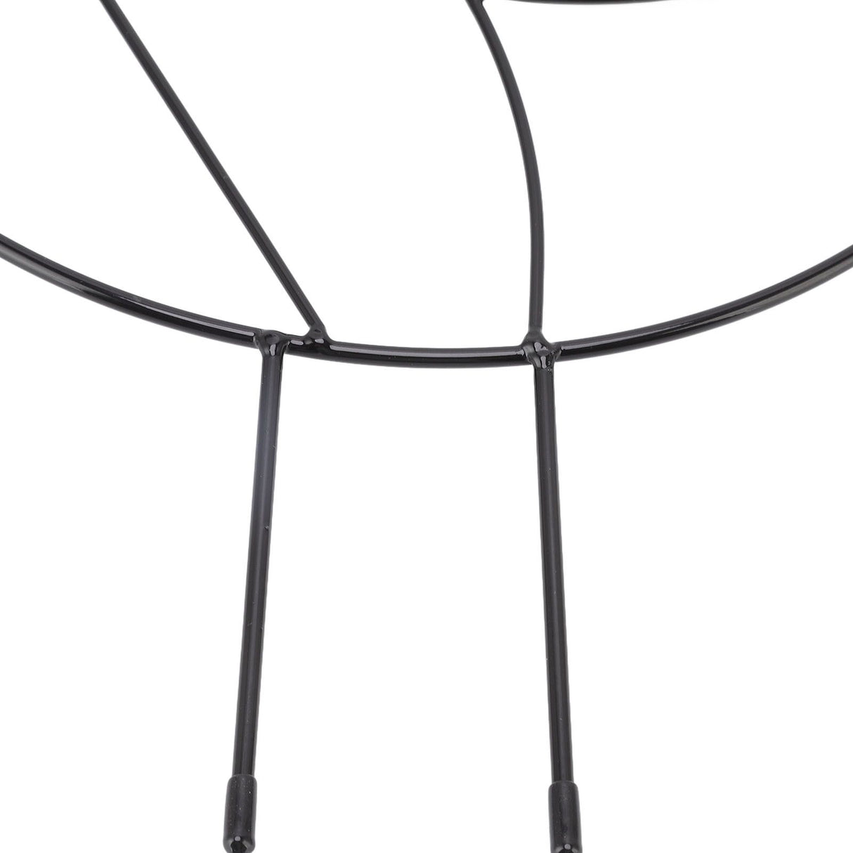 2PCS Flower Plant Support Stand Iron Climbing Frame for Home Garden Round Ring Design Black