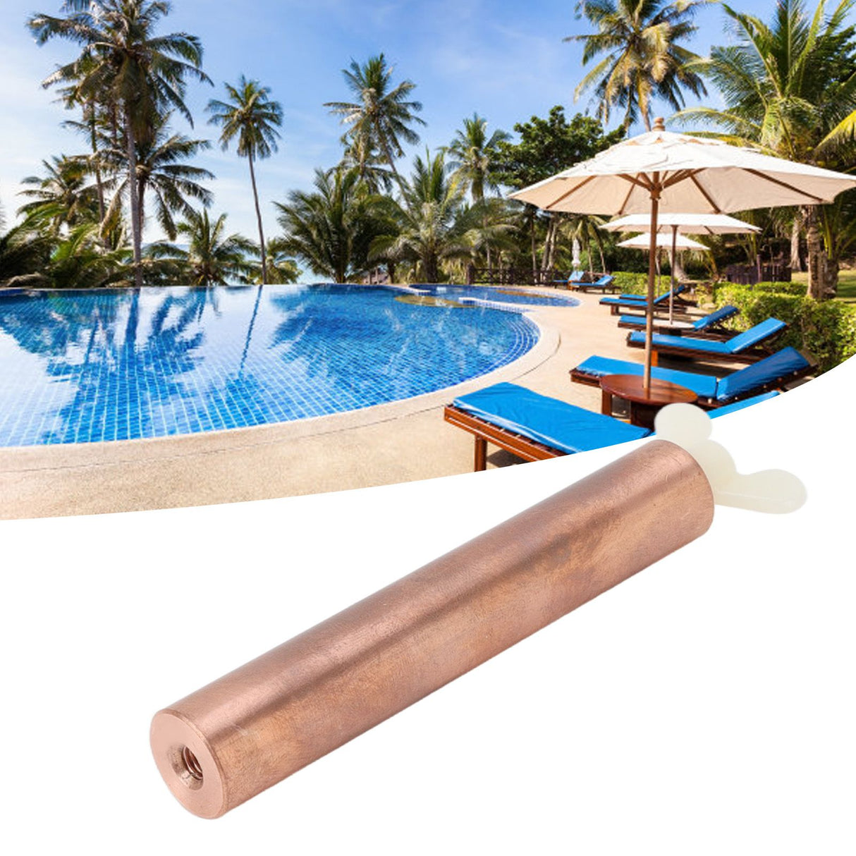 Solar Copper Anode Replacement High Efficiency Sun Shock Solar Pool Ionizer Anode Rod