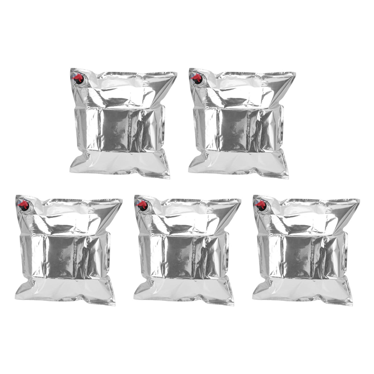5Pcs Emergency Water Jug Bags with Spigot Foldable Beverage Insulation Drinking Water Storage Bag 15L