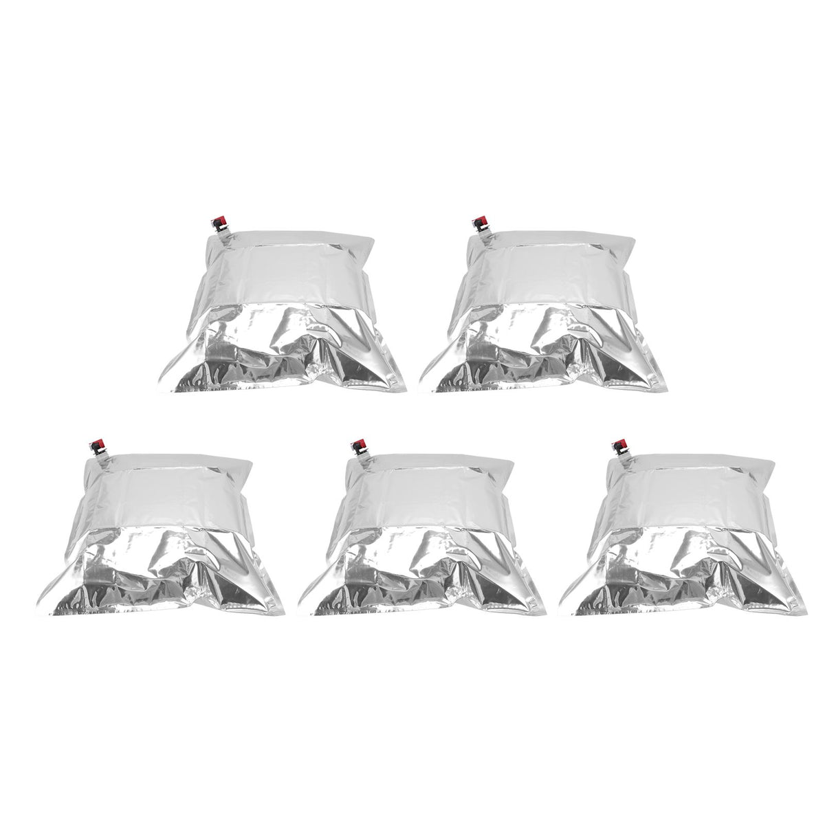 5Pcs Emergency Water Jug Bags with Spigot Foldable Beverage Insulation Drinking Water Storage Bag 15L