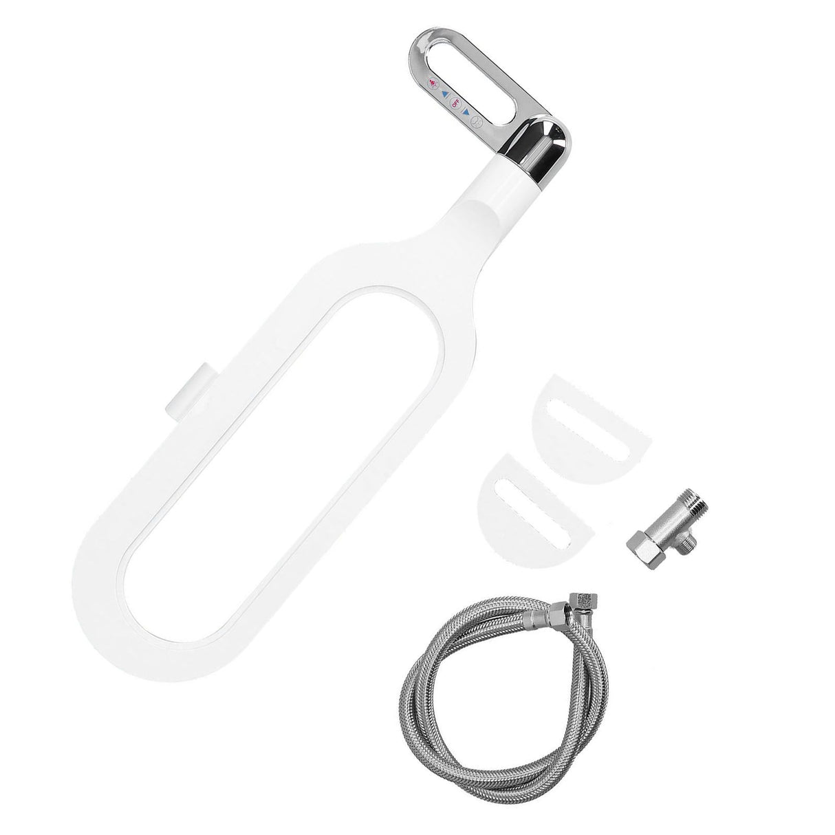 G1/2 Ultra Thin Plastic Toilet Bidet Attachment with Double Nozzles Self Cleaning for Home Bathroom
