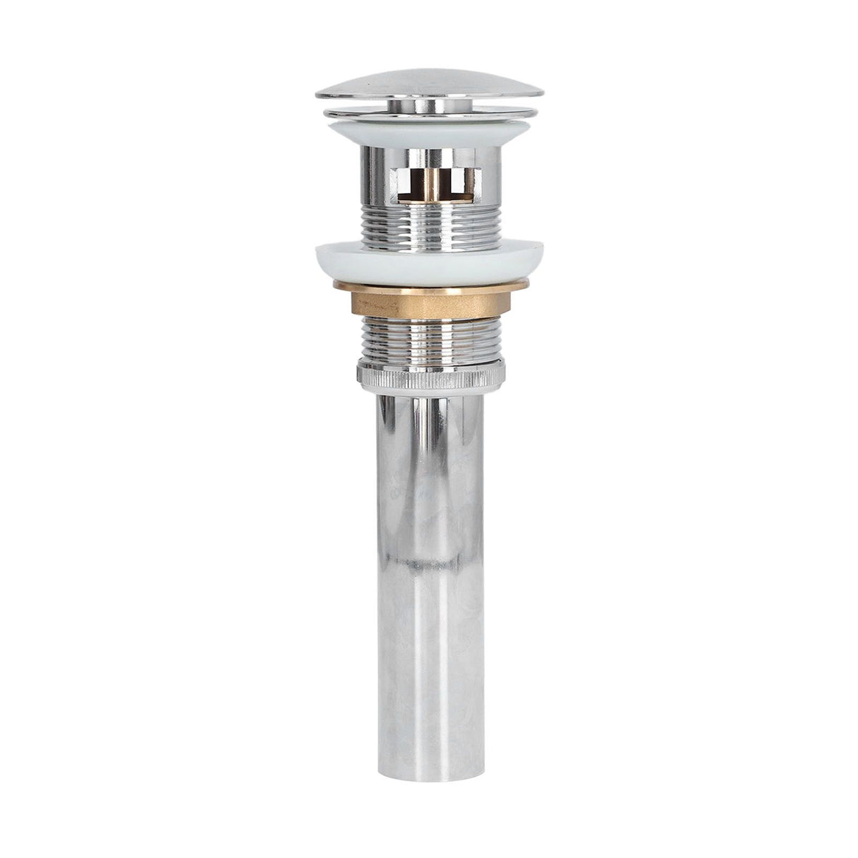 Sink Drain Stopper Copper Stainless Steel Bathroom Wash Basin Sink Drain Part for Home KitchenSilver with Overflow