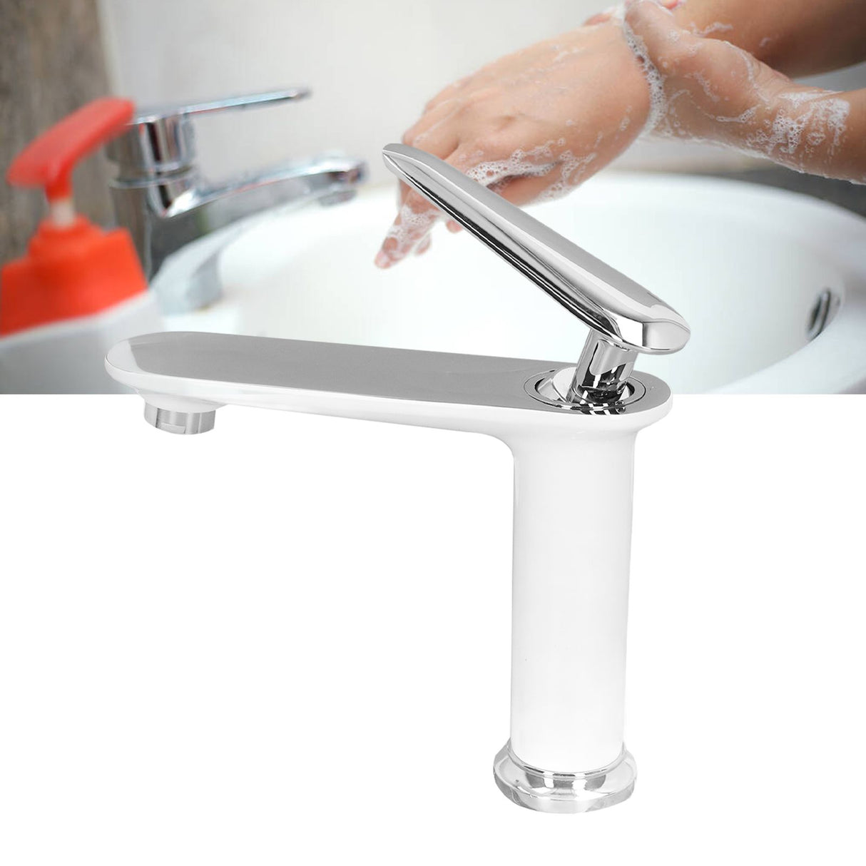 G1/2 Basin Faucet Lavatory Tap Brass Single Handle One Hole Mixer Tap Bathroom Wash Basin Faucet