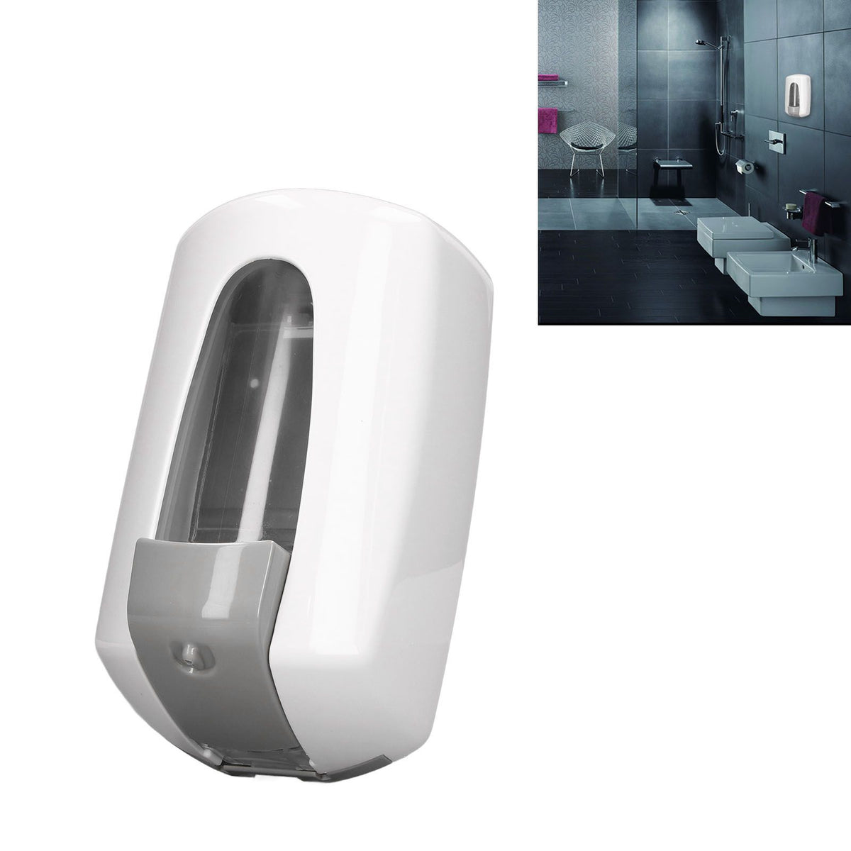 Soap Dispenser 1000ml Large Hand Press Mode Space Saving Economical Manual Shampoo Dispenser