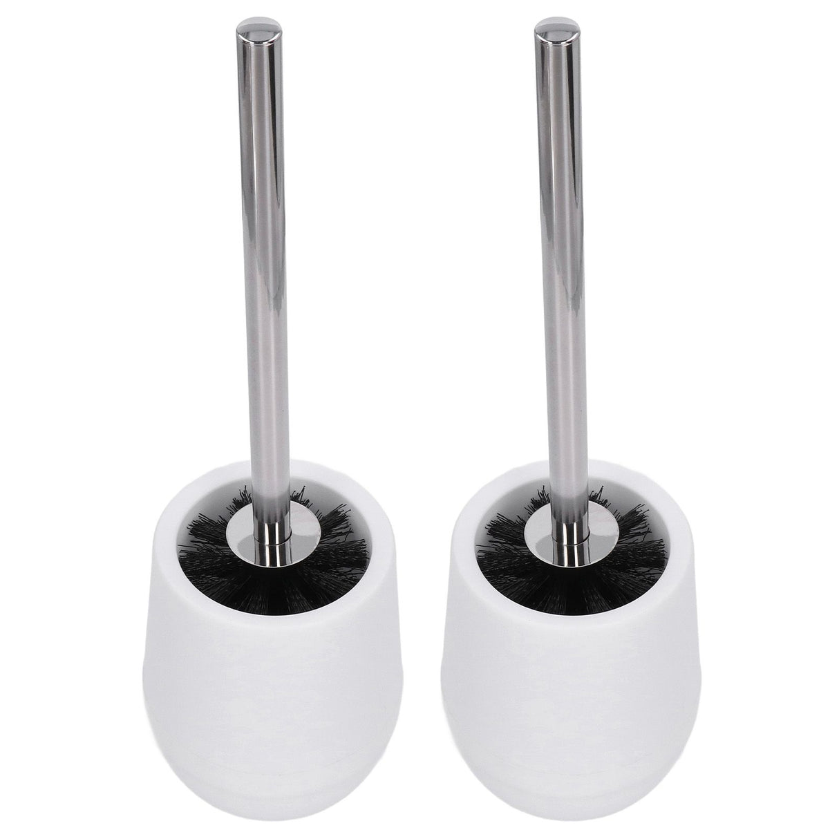 2sets Toilet Bowl Cleaner Brush Lockable Thread Convenient Practical Efficient Safe Reliable Durable Cleaning ToolsWhite (2pcs/inner Box)