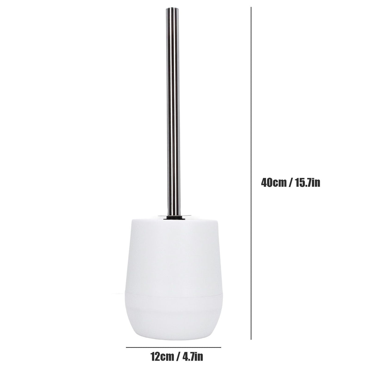 2sets Toilet Bowl Cleaner Brush Lockable Thread Convenient Practical Efficient Safe Reliable Durable Cleaning ToolsWhite (2pcs/inner Box)