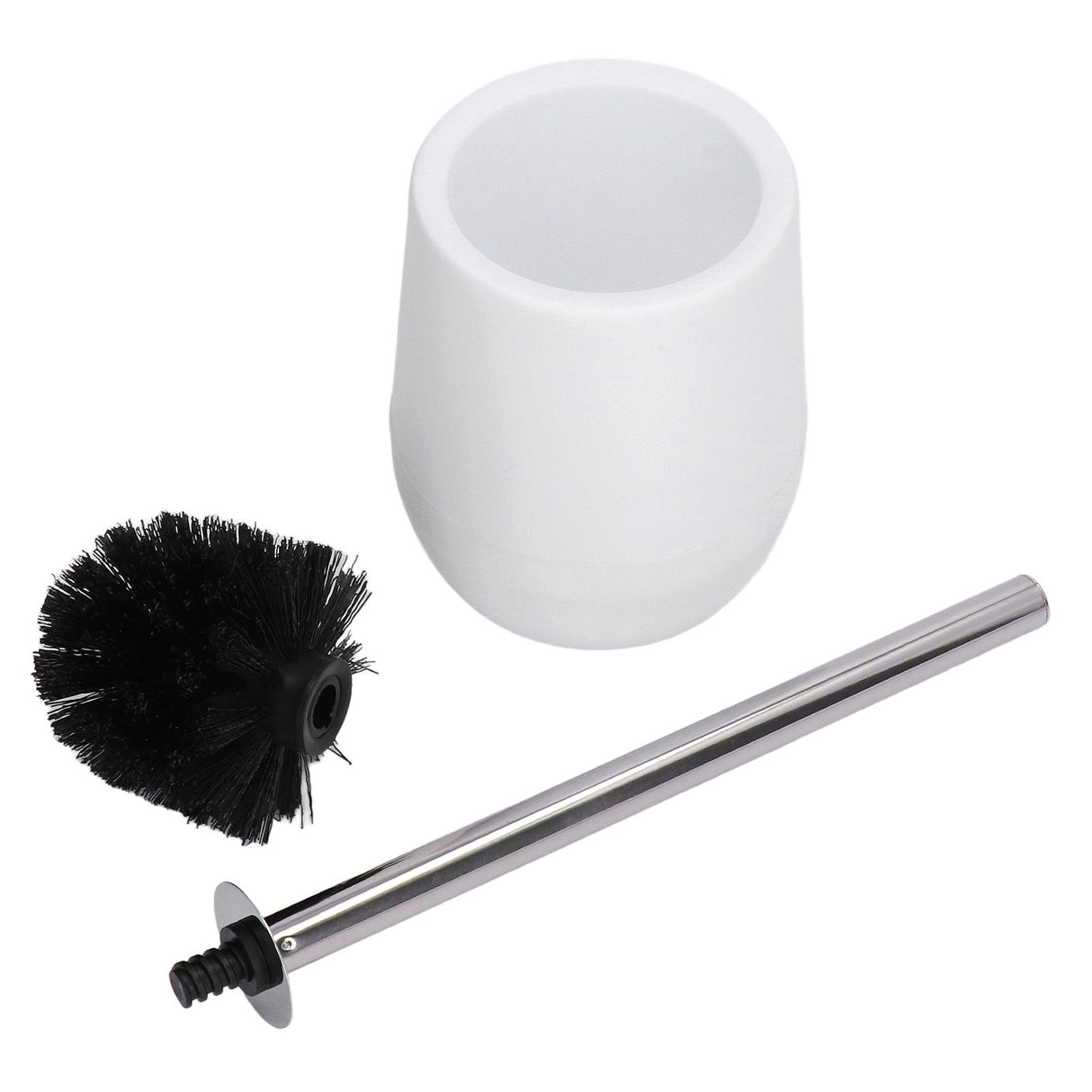 2sets Toilet Bowl Cleaner Brush Lockable Thread Convenient Practical Efficient Safe Reliable Durable Cleaning ToolsWhite (2pcs/inner Box)