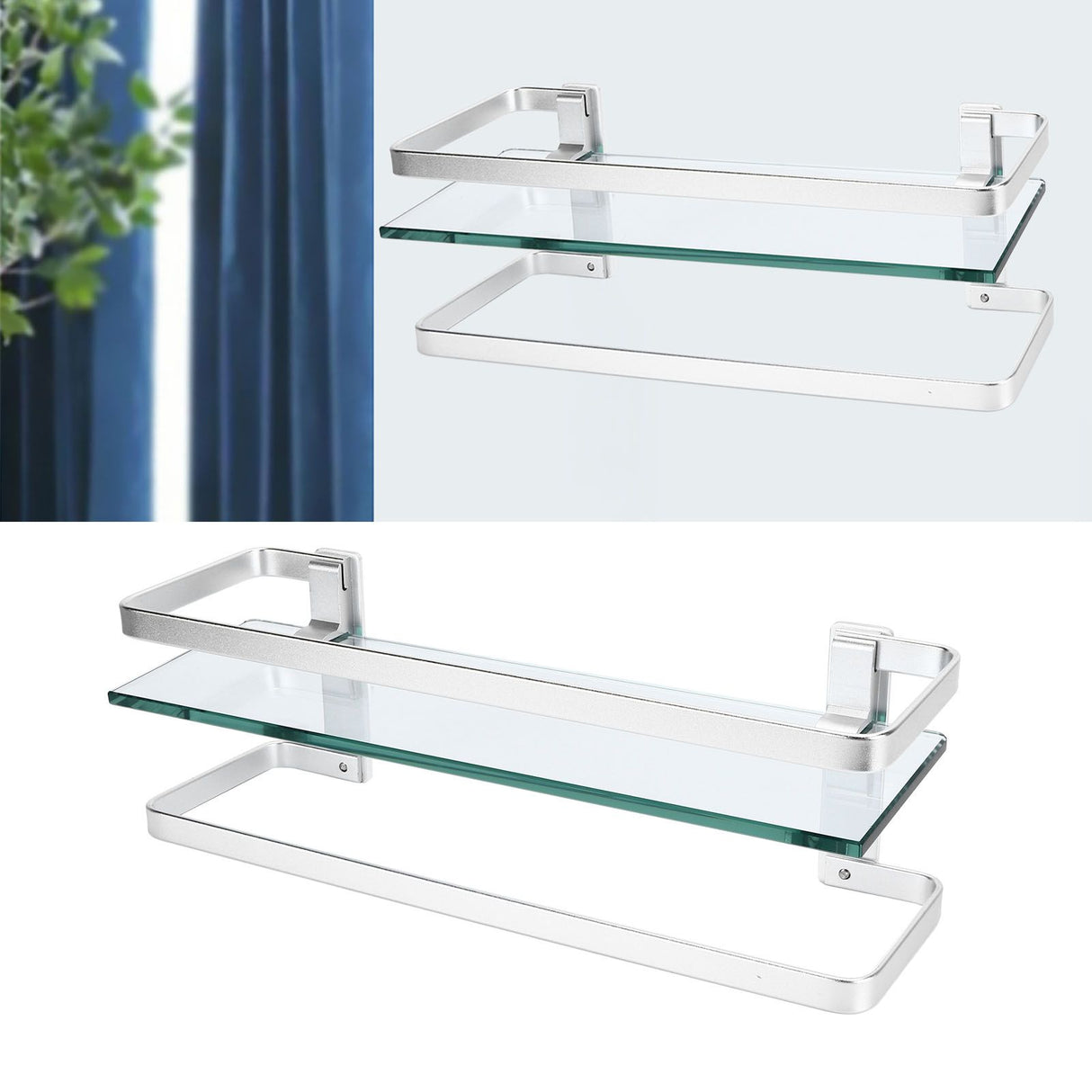 Bathroom Shelf Exquisite Convenient Bathroom Wall Organizer with Installation Accessories for Bathroom Kitchen Bedroom