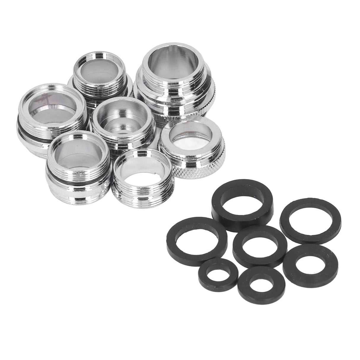 7Pcs/Set Male Female Faucet Adapter Kit with Gasket Brass Aerator Adapter Set for Garden Hose Kitchen Sink