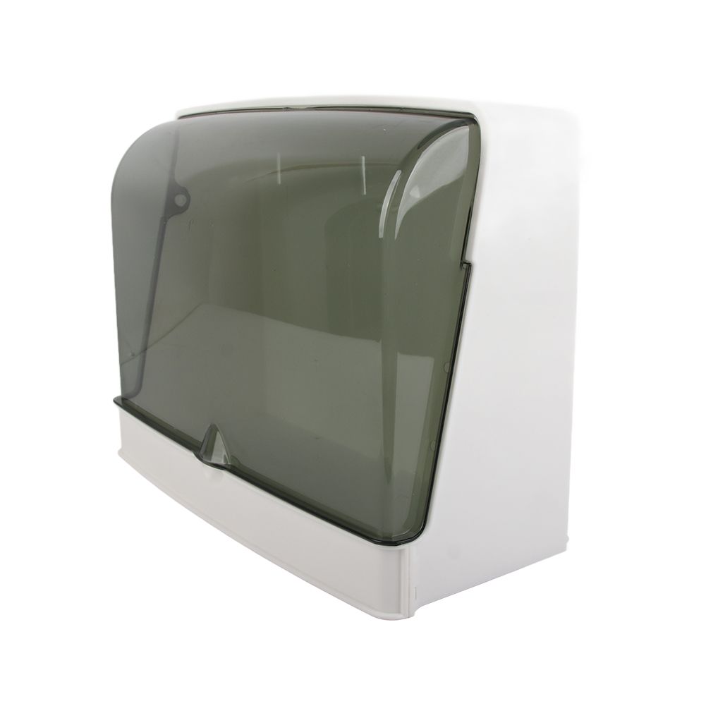 Cosmetics Storage Box Dust Proof Wall Mounted Makeup Organizer Punch Free Skin Care Product Rack for Bathroom White