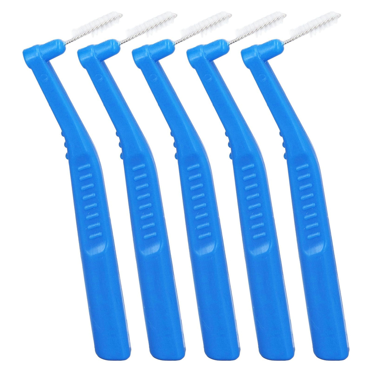 5pcs L Shaped Interdental Brushes Effective Cleaning Plaque Removal Braces Brush for Tooth Care Blue