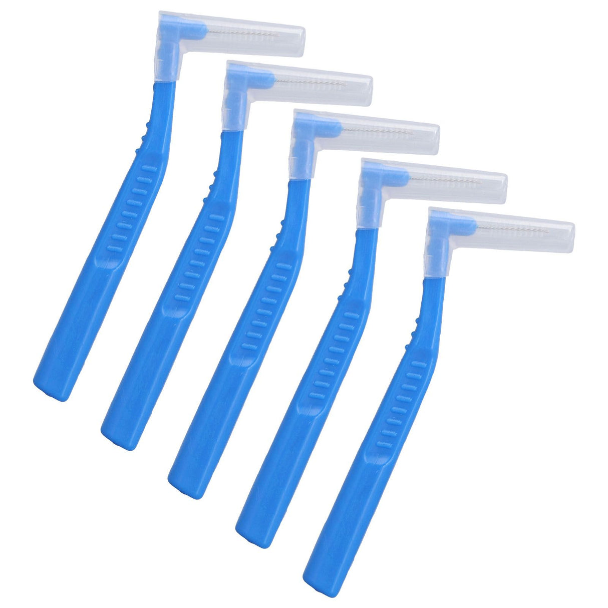 5pcs L Shaped Interdental Brushes Effective Cleaning Plaque Removal Braces Brush for Tooth Care Blue