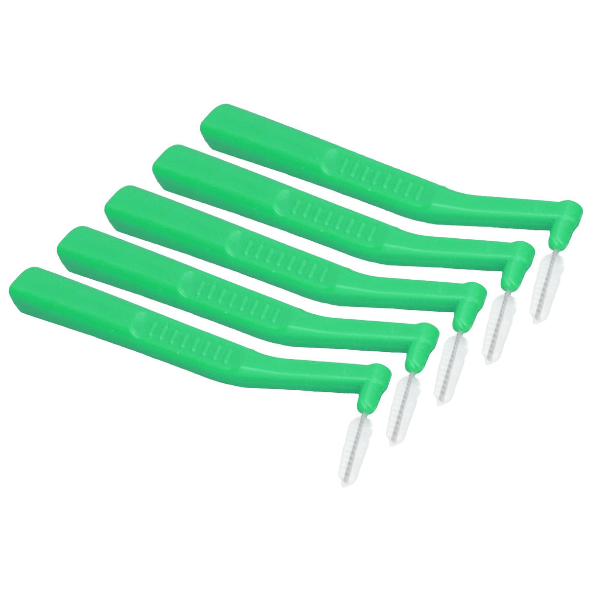 5pcs L Shaped Interdental Brushes Effective Cleaning Plaque Removal Braces Brush for Tooth Care Green