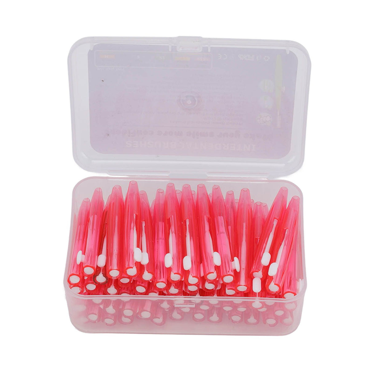 60Pcs Interdental Brush Practical Slim Braces Cleaner with PP Handle for Adults Children Orthodontic Care Pink