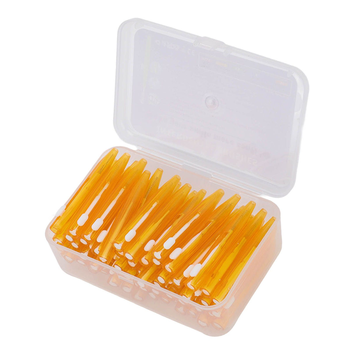 60Pcs Interdental Brush Practical Slim Braces Cleaner with PP Handle for Adults Children Orthodontic Care Orange