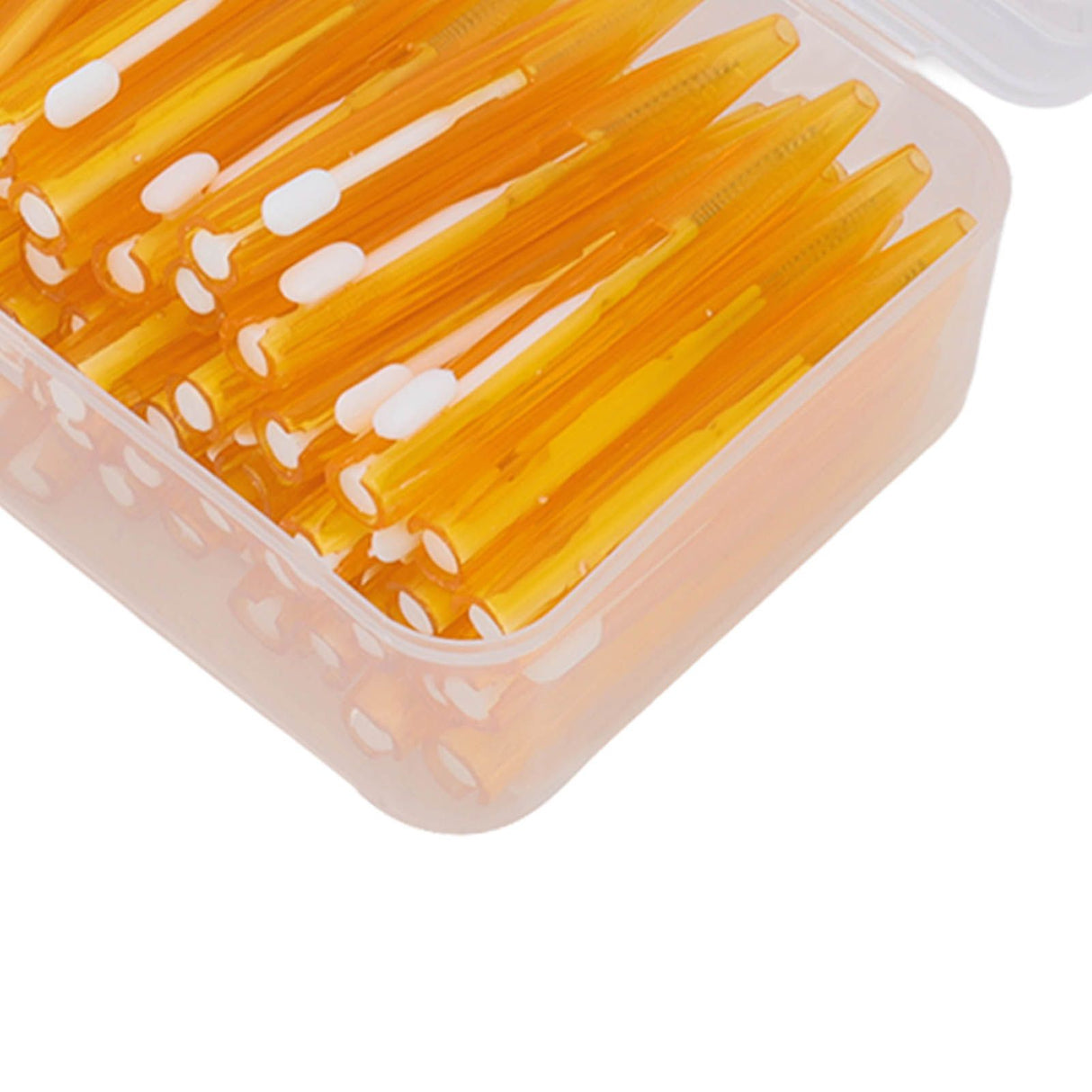 60Pcs Interdental Brush Practical Slim Braces Cleaner with PP Handle for Adults Children Orthodontic Care Orange