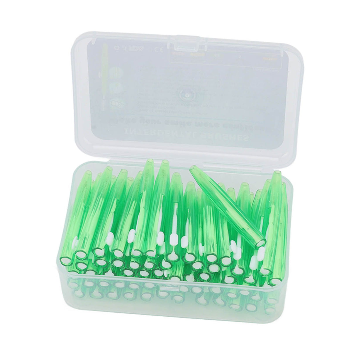 60Pcs Interdental Brush Practical Slim Braces Cleaner with PP Handle for Adults Children Orthodontic Care Green