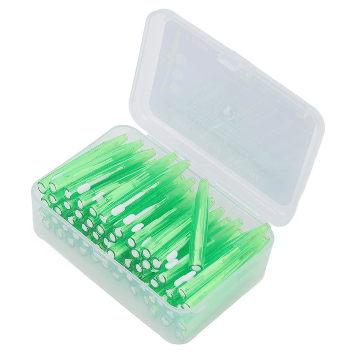 60Pcs Interdental Brush Practical Slim Braces Cleaner with PP Handle for Adults Children Orthodontic Care Green