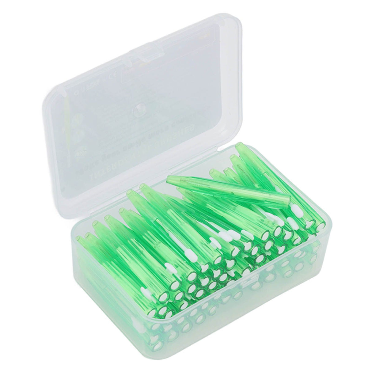60Pcs Interdental Brush Practical Slim Braces Cleaner with PP Handle for Adults Children Orthodontic Care Green