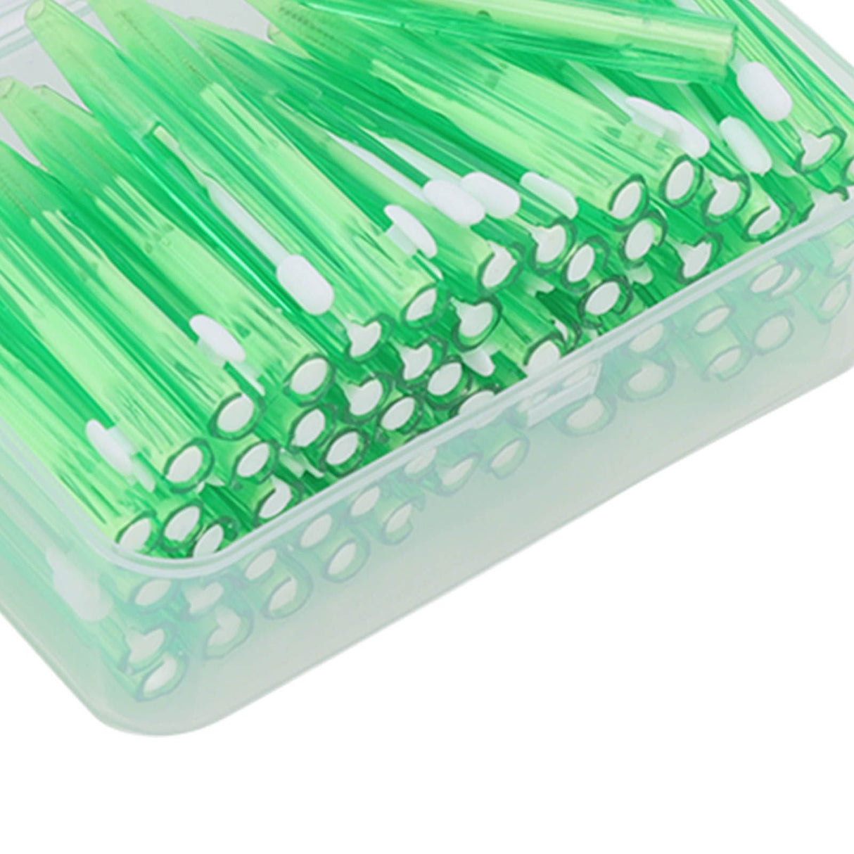 60Pcs Interdental Brush Practical Slim Braces Cleaner with PP Handle for Adults Children Orthodontic Care Green