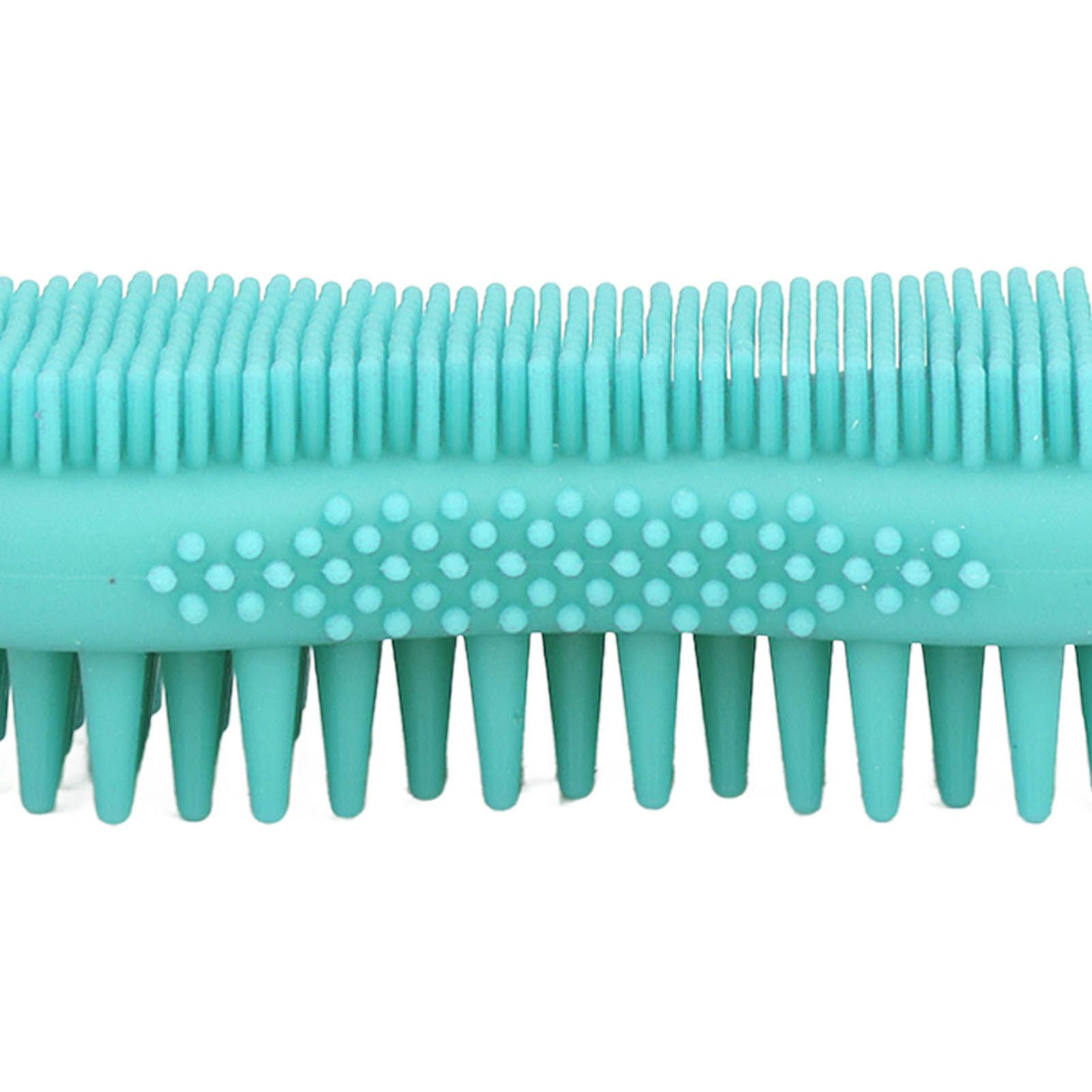 Silicone Body Scrubber Dual Side Ergonomic Handle Safe Silicone Body Massage Silicone Body Brush for Body Hair Green