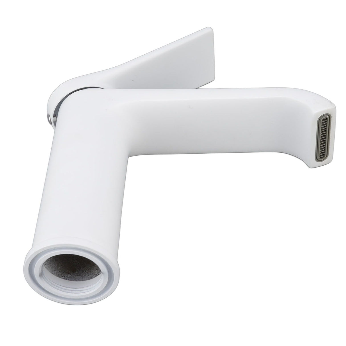 Sink Faucet G1/2 Thread Hot Cold Water Tap White Leaking Resistant Corrosion Proof Bathroom Sink Faucet for Home Use Short Style
