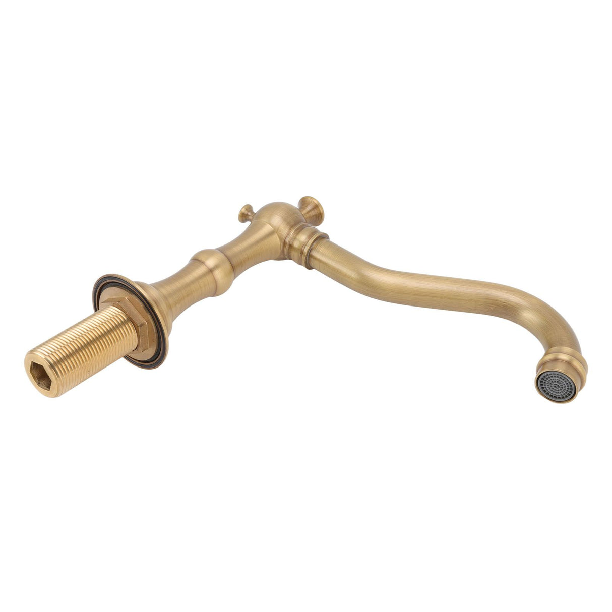 Double Handle Faucet Copper Leakproof Corrosion Resistant Beautiful G1/2 Thread Three Hole Bathroom Basin Faucet Antique