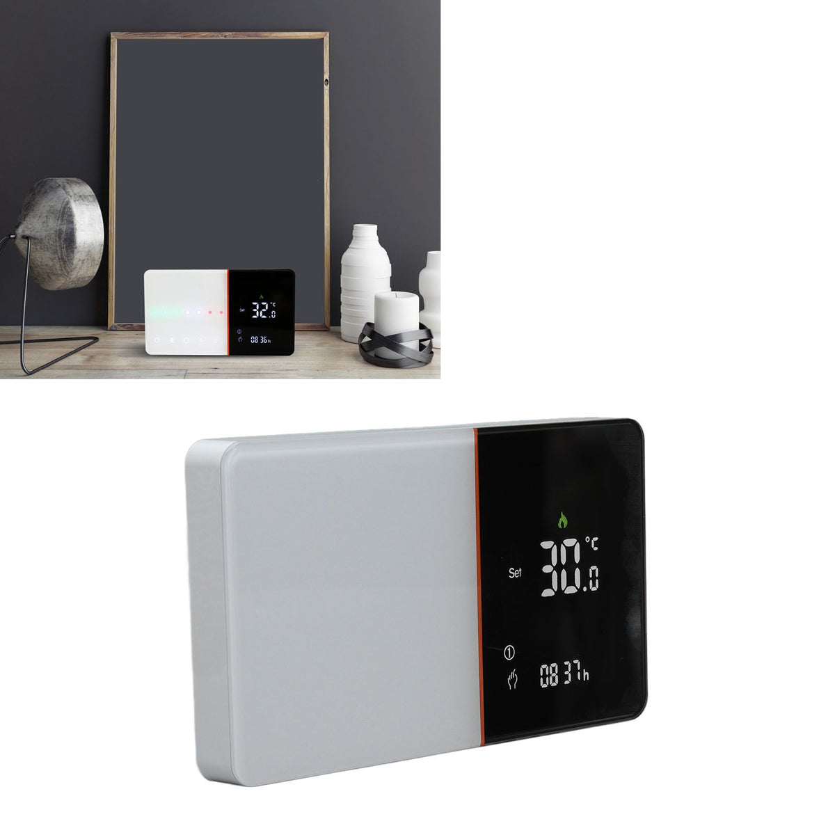 Smart Thermostat Fast Reading High Accuracy Support Multi Language Dual Sensor LCD Thermostat for Home AC95~240V
