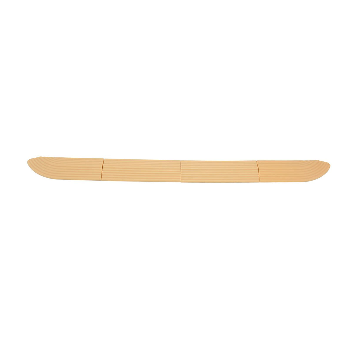 4PCS Universal Sweeper Door Sill Stair Wheelchair Door Sill Free Assembly Rubber Door Threshold ProtectBeige