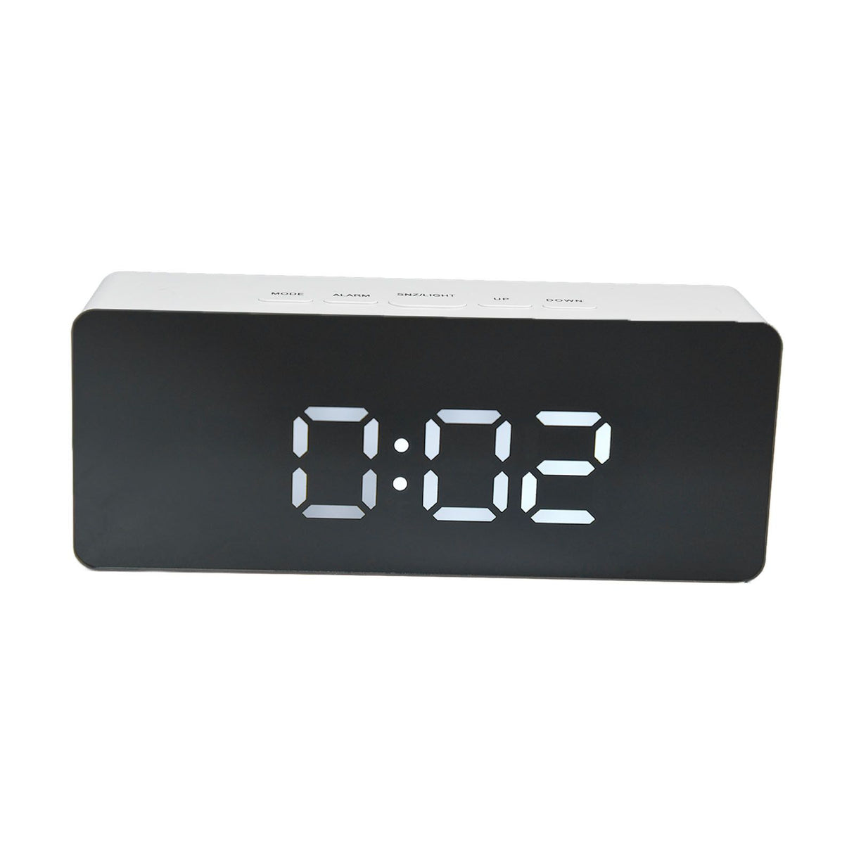 LED Clock Multifunctional USB Powered 3 Lighting Modes Snooze Time Celsius Fahrenheit Display Digital Alarm ClockWhite