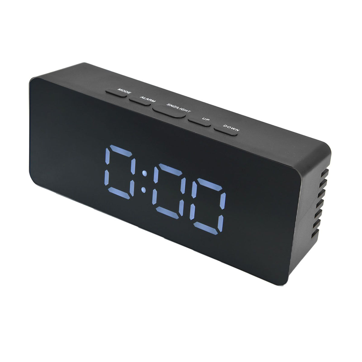 LED Clock Multifunctional USB Powered 3 Lighting Modes Snooze Time Celsius Fahrenheit Display Digital Alarm ClockBlack