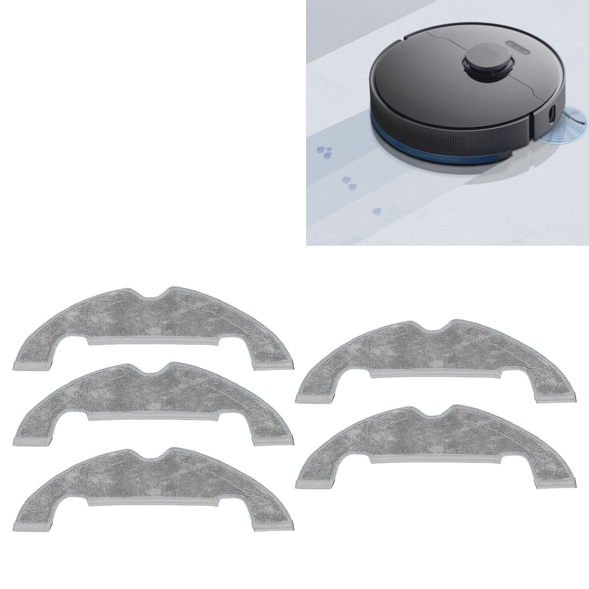 5PCS Mops Cloth for Xiaomi Dreame L10plus Sweeping Robot Vacuum Cleaner Replacement Parts
