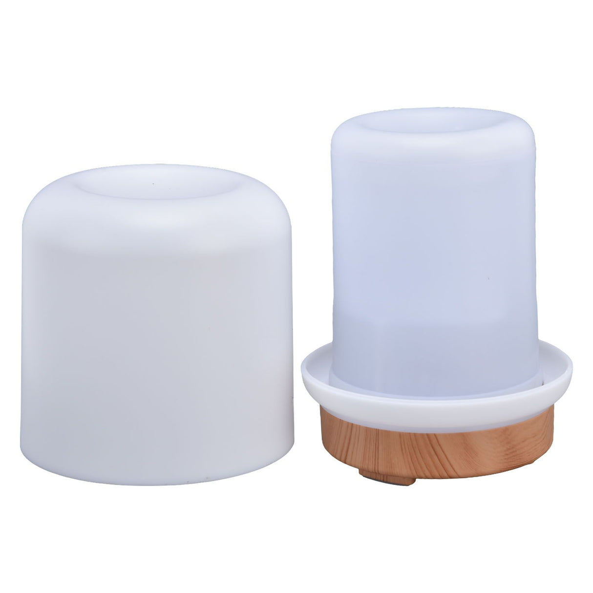 200ml Wood Grain Humidifier USB Powered Aroma Air Humidifier Night Light Humidifier for Bedroom Living Rooms Office