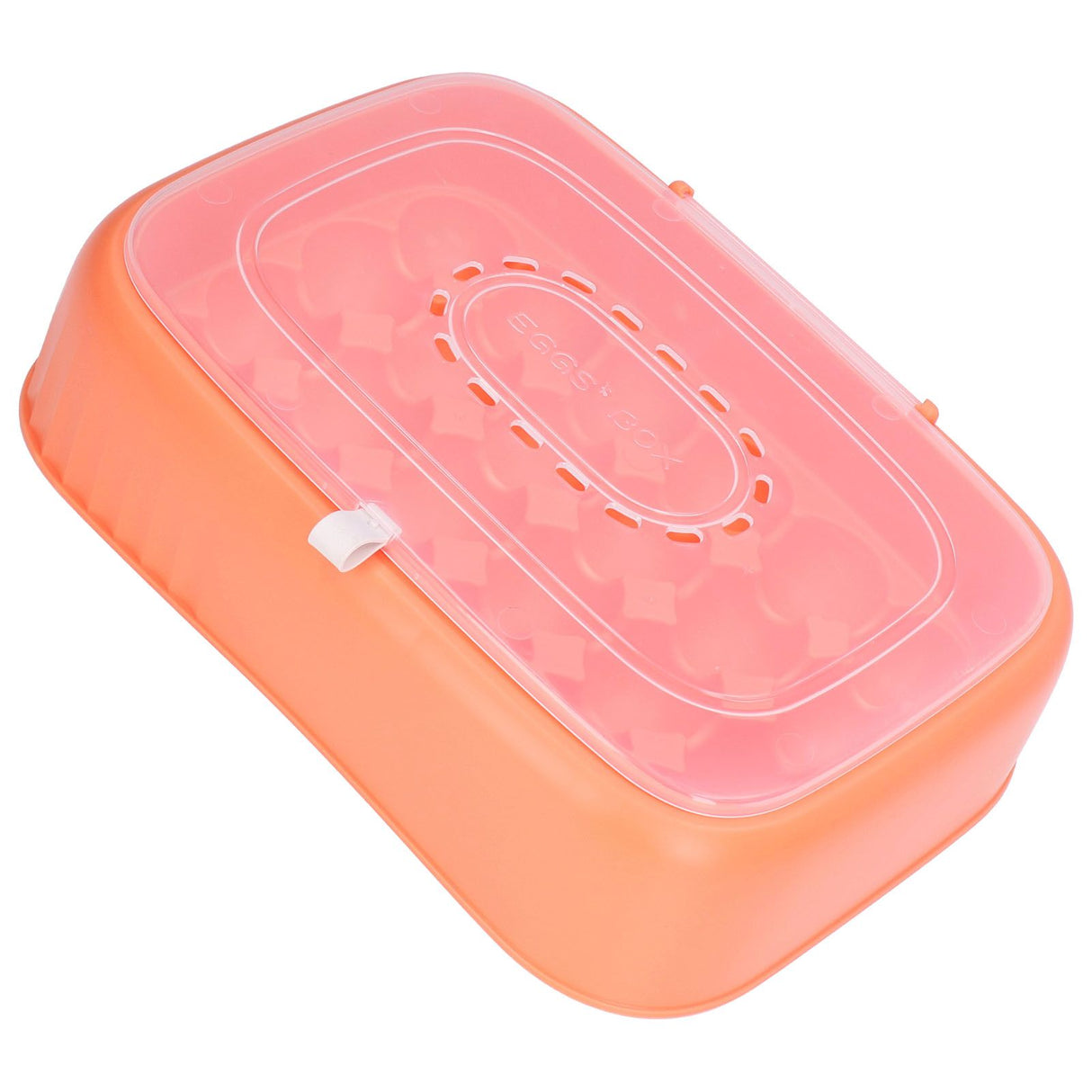 24 Eggs Containers ABS Egg Tray Storage Box Refrigerator Organizer Bins with Breathable VentsOrange