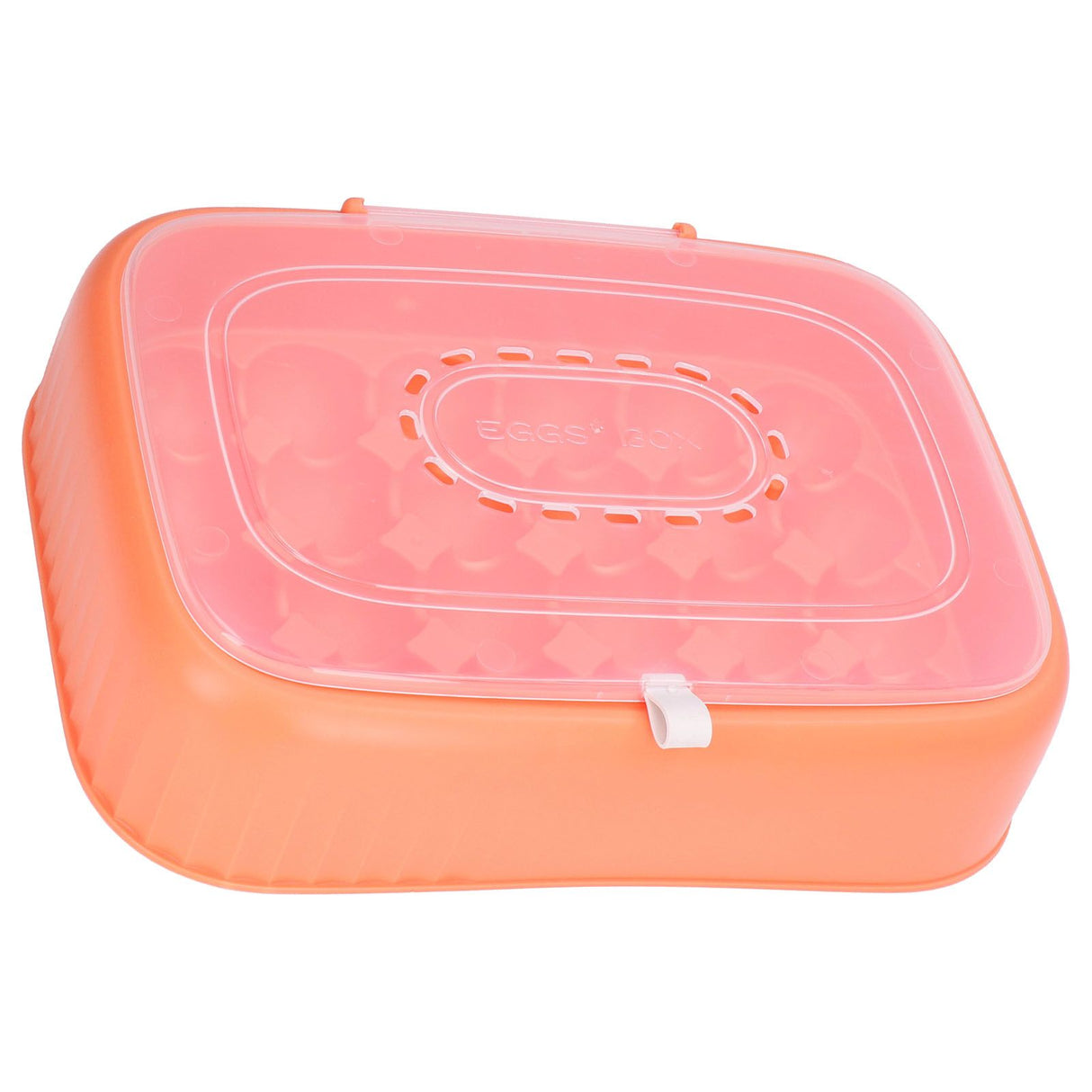 24 Eggs Containers ABS Egg Tray Storage Box Refrigerator Organizer Bins with Breathable VentsOrange