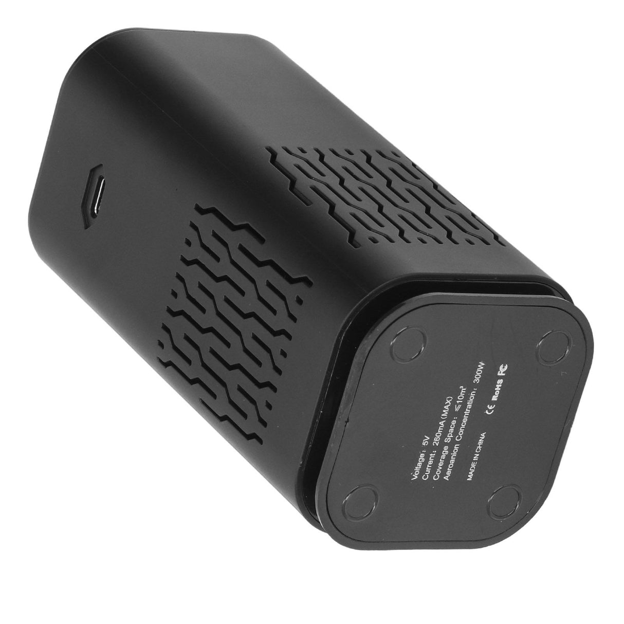 Car Purifier Tower Duct Double Inlet Design Three Dimensional Circulating USB Power Supply 5V 260mA Black Purifying Tool