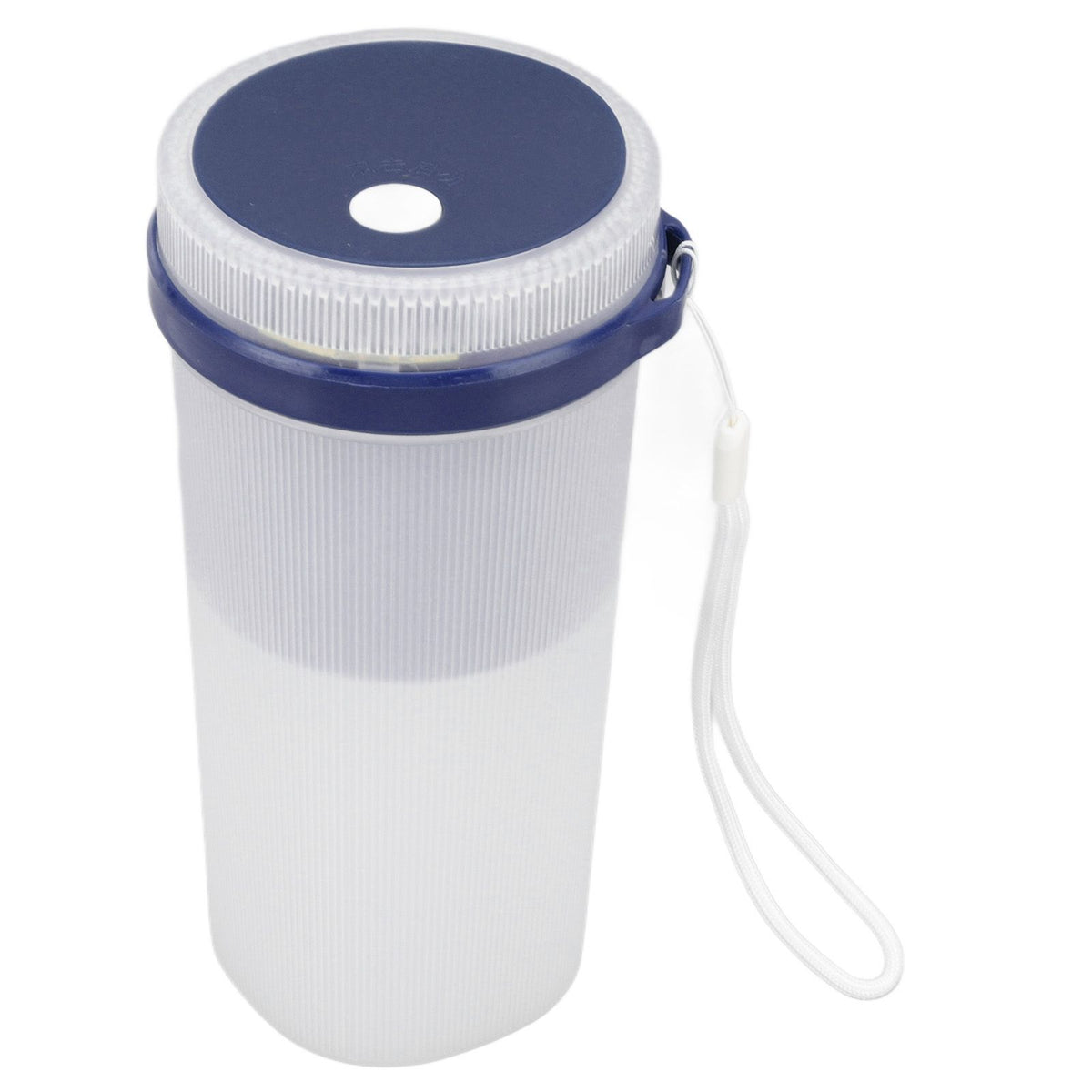 300ml USB Charging Electric Juicer Cup Security Lock Blender with 6 Leaf Knife and Waterproof Blue Light Display for Home Blue
