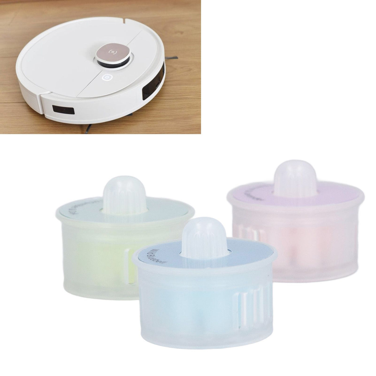 3Pcs Robot Cleaner Fragrance Capsule Air Frenshener Accessory Wild Bluebell Bergamot and Lavendar Cucumber and Oak for T9 AIVI
