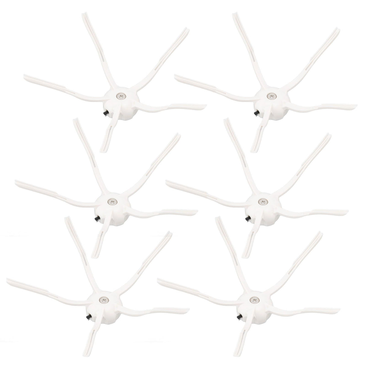 6PCS Robot Vacuum Cleaner Side Brush Silicone Sweeper Side Brush Replacement for Xiaomi Roborock S7 White