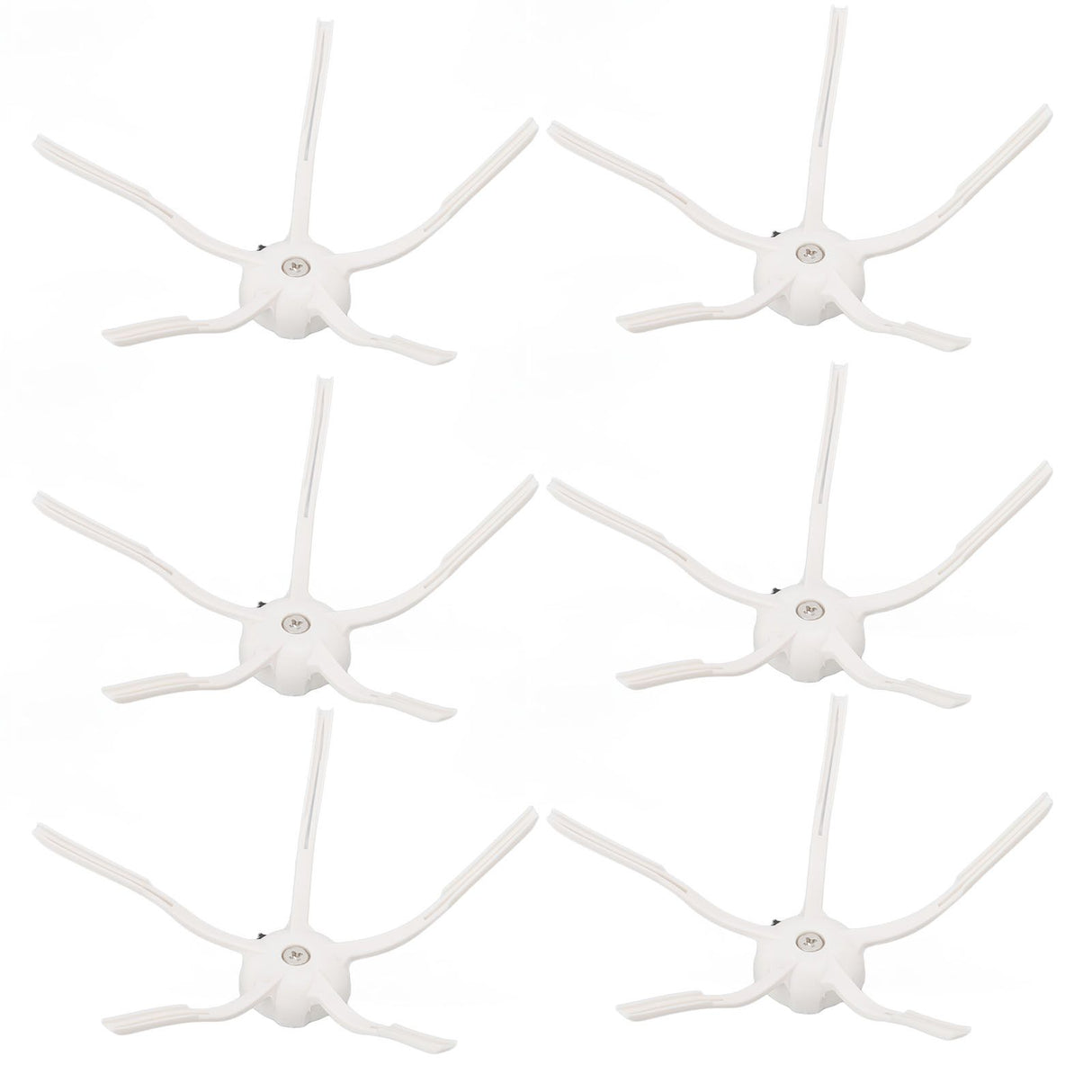 6PCS Robot Vacuum Cleaner Side Brush Silicone Sweeper Side Brush Replacement for Xiaomi Roborock S7 White