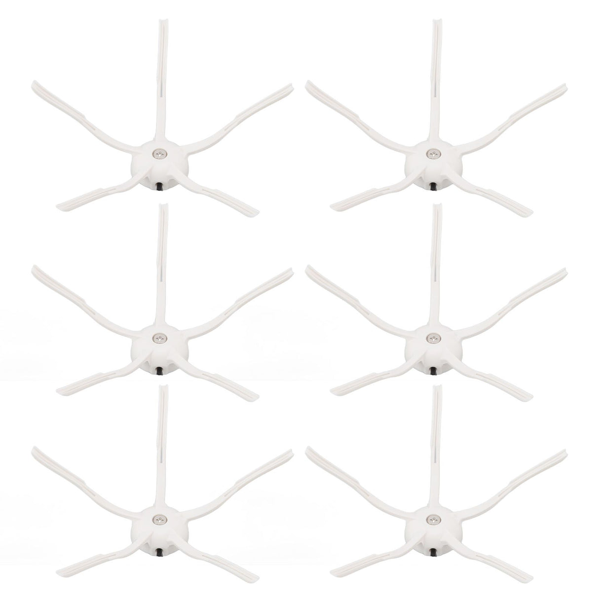 6PCS Robot Vacuum Cleaner Side Brush Silicone Sweeper Side Brush Replacement for Xiaomi Roborock S7 White