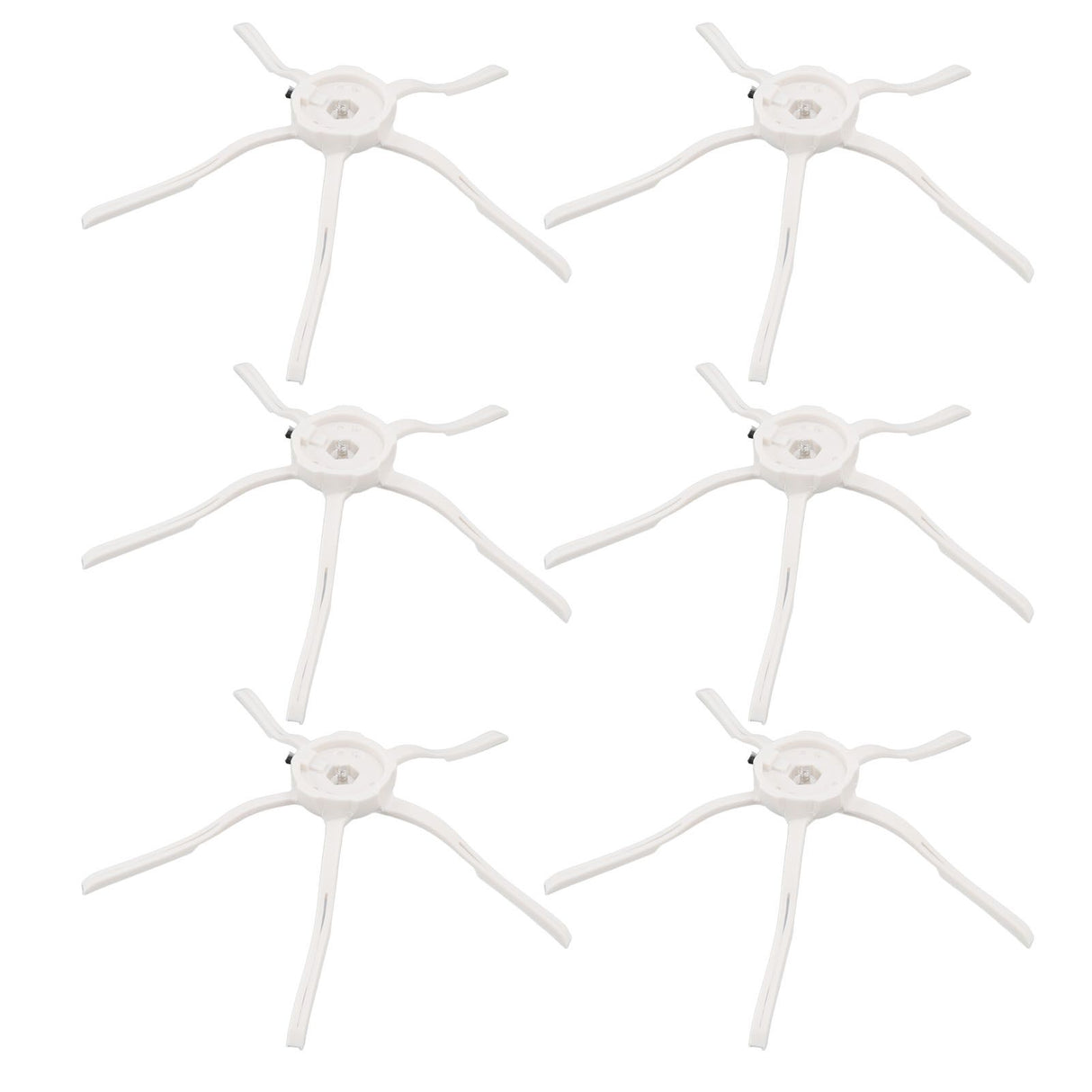 6PCS Robot Vacuum Cleaner Side Brush Silicone Sweeper Side Brush Replacement for Xiaomi Roborock S7 White