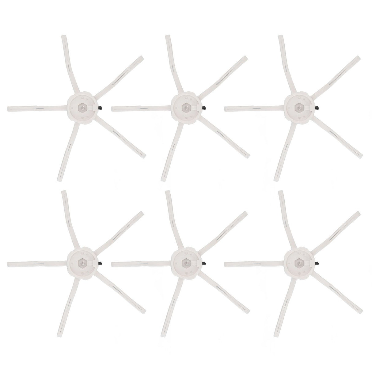 6PCS Robot Vacuum Cleaner Side Brush Silicone Sweeper Side Brush Replacement for Xiaomi Roborock S7 White
