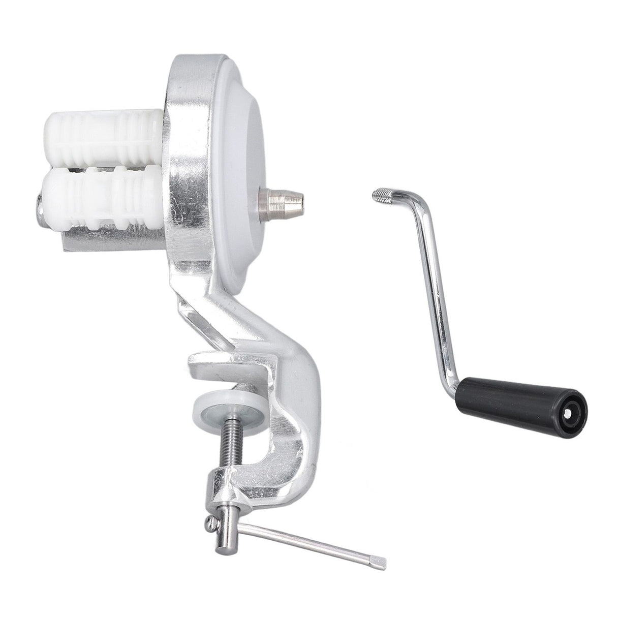 Manual Macaroni Maker Aluminium Alloy Silver Portable Hand Cranking Noodles Pressing Machine for Kitchen Restaurant