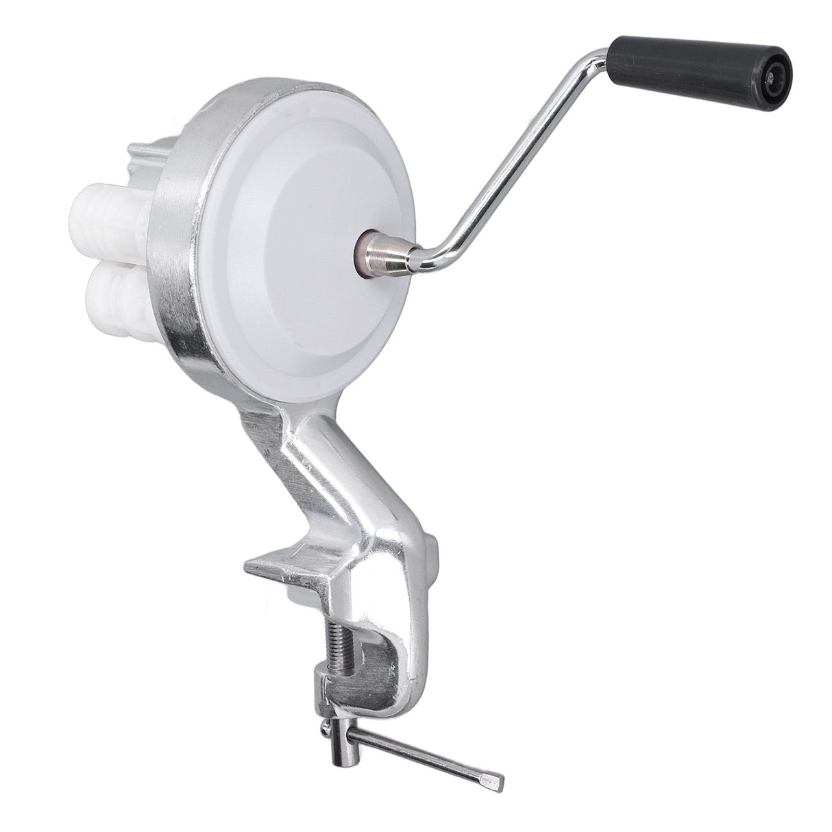 Manual Macaroni Maker Aluminium Alloy Silver Portable Hand Cranking Noodles Pressing Machine for Kitchen Restaurant